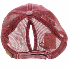 Load image into Gallery viewer, Distressed Mesh Back High Pony CC Ball Cap BT13